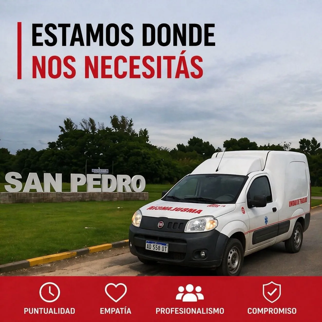 Estamos donde nos necesitás — San Pedro — Ambulancias Ratto
